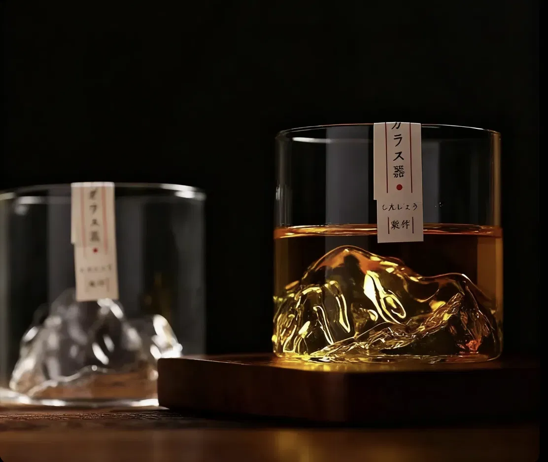 A pair of Japanese mountain whiskey glasses