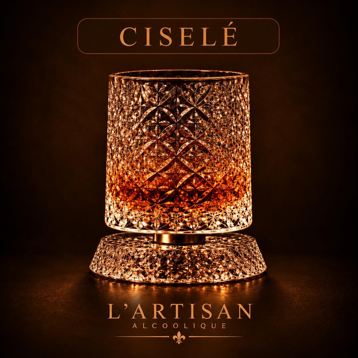 Spinning glass — Ciselé design
